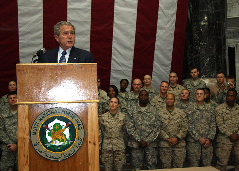 File:Flickr - The U.S. Army - President Bush says 'Thank You' to deployed troops, Commander In Chief makes final presidential holiday season visit to Iraq, Afghanistan.jpg