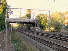 The former station site in 2016 Former Mount Hope station site from Palfrey Street, September 2016.JPG