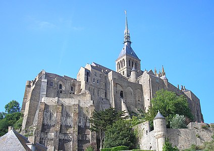 Mont Saint Michel Abbey church (Choir completed 1228)