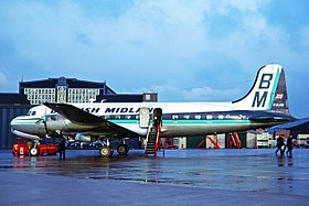 G-ALHG, l'appareil impliqué dans l'accident, ici à l'aéroport John-Lennon de Liverpool en février 1965.