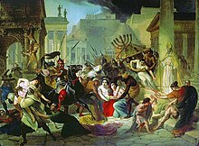Genseric sacking Rome 455 The Sack of Rome, Karl Briullov, 1833-1836.jpg