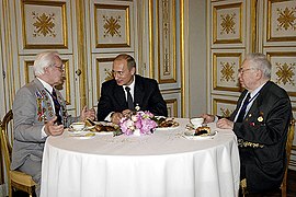 Gleb Plaksin, Vladimir Putin, Oleg Ozerov, Caen, France, 2004.jpg