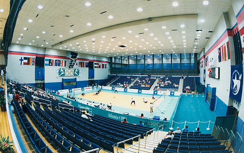 File:Goalball venue 1 of 2 Atlanta Paralympics.jpg