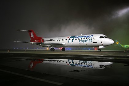 Fokker 100 da Greenland Express no Aeroporto Internacional de Lviv Danylo Halytskyi, Ucrânia (definição 3 000 × 2 000)