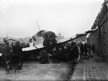 Emergency landing of Finnish Aero Oy's D335 by the VR warehouses, July 6, 1925, Helsinki Hatalaskun tehnyt Aero Oy-n lentokone Junkers D335 Toolon tavara-aseman luona. - N35451 (hkm.HKMS000005-km0024ye).jpg