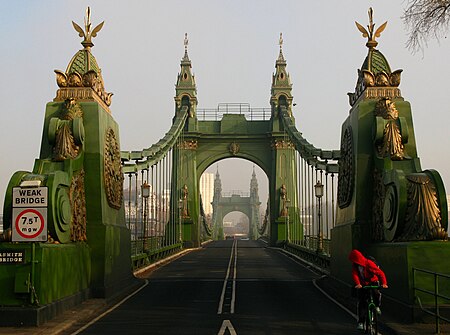 Hammersmith Bridge entrance