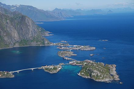Norwegian archipelago at Hamnøy, Lofoten.