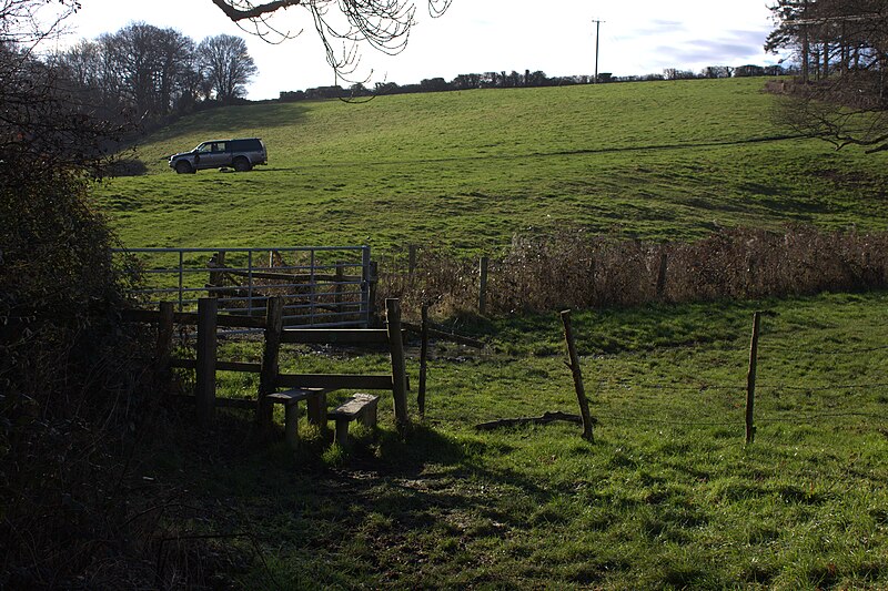 File:Hangars Way stile - geograph.org.uk - 5257632.jpg