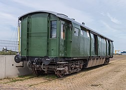 Harlingen. Oude treinwagon NS D 6066