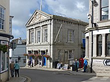 The Guildhall, built in 1839. It contains the Council Chamber, Mayor’s offices, and a function room, and is the starting point for the dances on Flora Day.