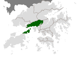Location of Tsuen Wan District within Hong Kong