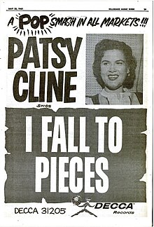 Billboard advertisement, May 22, 1961 I Fall to Pieces - Billboard ad 1961.jpg