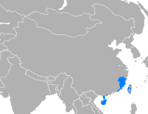 Райони поширення мов мінь