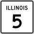 Marqueur de la route 5 de l'Illinois