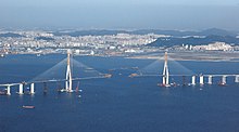 Incheon Bridge under construction.jpg