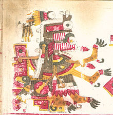 Depiction of the Aztec goddess Itzpapalotl from the Codex Borgia. Itzpapalotl 1.jpg