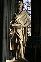 Statue of Saint-Bartholemy in the choir of the Sainte-Waudru Collegiate Church (sculpture by Jacques Du Brœucq)