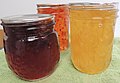 Jam and jelly jars on towel.jpg