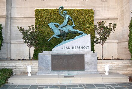 Jean Hersholt's grave at  Forest Lawn Memorial Park Cemetery in Glendale, California