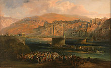 Vista de la ciudad de Fraga y su puente colgante, 1850, óleo sobre lienzo, 60 x 100 cm, Museo del Romanticismo, Madrid.