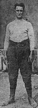 Lunz as a tackle for Marquette in 1923 Jerry Lunz, 1923 photograph (cropped).jpg