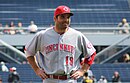 Joey Votto, the active leader in games played as a first baseman and 24th all-time Joey Votto, April 2014.jpg