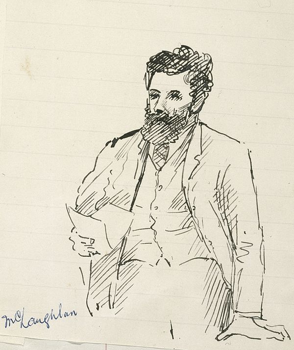 John McLachlan caricature, 1896