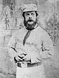 John Wisden, who in one innings clean bowled all ten South of England batsmen in 1850 John Wisden.jpg