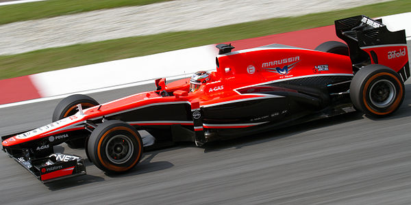 Jules Bianchi (1989–2015) driving the Marussia MR02 at the 2013 Malaysian Grand Prix