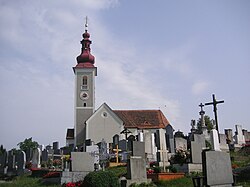 Sankt Oswald parish church and cemetery