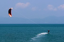 Kite Surfing in front of Koh Phangan, Thailand