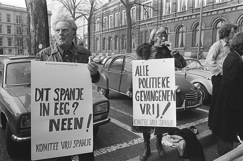 File:Korte demonstratie voor ministerie Buitenlandse Zaken Den Haag tegen toestand in, Bestanddeelnr 928-4230.jpg