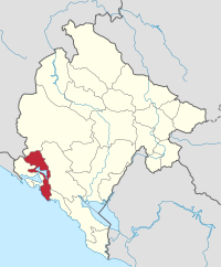 Kunnan sijainti Montenegrossa