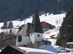 Evangelisk kyrka (Kreuzkirche Hirschegg, 2009.)