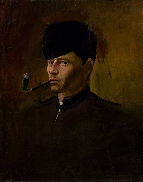 File:Ladislav Mednyánszky - Dandy in Fur Cap with Pipe - O 4978 - Slovak National Gallery.jpg