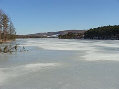 Lake Habeeb frozen over