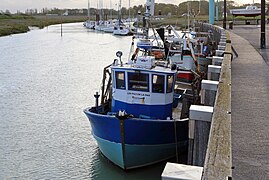 Vissersboten in het haventje van Le Hourdel