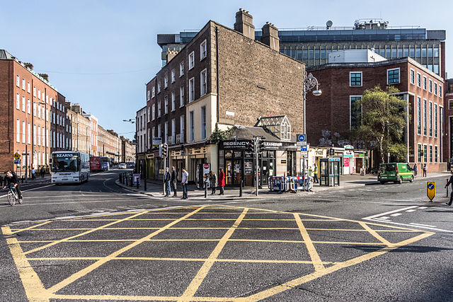Lower Leeson Street junction with Earlsfort Terrace and St Stephen's Green