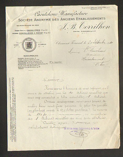 File:Lettre société Torrilhon a petit actionnaire.jpg