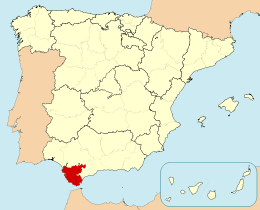 Provincia di Cádiz – Localizzazione