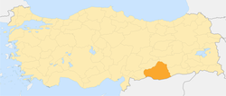 Разположение на Шанлъурфа в Турция