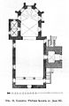 Čeština: Lomnice nad Lužnicí, kostel svatého Jana Křtitele, půdorys English: Lomnice nad Lužnicí, Church of Saint John the Baptist, floor plan.