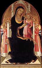 Lorenzo Monaco, La Virgen con el Niño y ángeles (depósito del Museo Thyssen-Bornemisza)