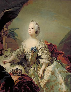 Карл Густав Пило, «Портрет Луизы, королевы Дании и Норвегии в возрасте 23 лет». 1747. Государственный музей искусств, Копенгаген