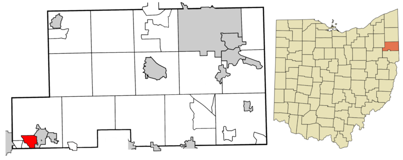 File:Mahoning County Ohio incorporated and unincorporated areas Maple Ridge highlighted.png