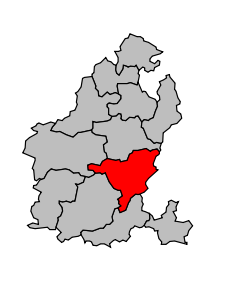 Kanton na mapě arrondissementu Guingamp