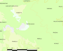 Pietricaggio - Localizazion