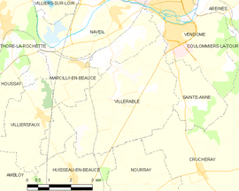 Mapa obce Villerable
