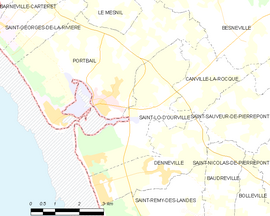 Mapa obce Saint-Lô-d’Ourville