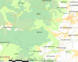 Mapa obce Andlau
